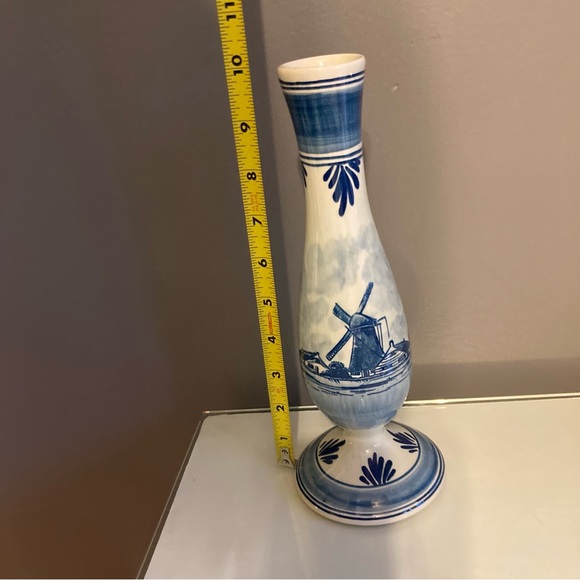 Delft Blue Vase Hand Painted - Picture 4 of 9